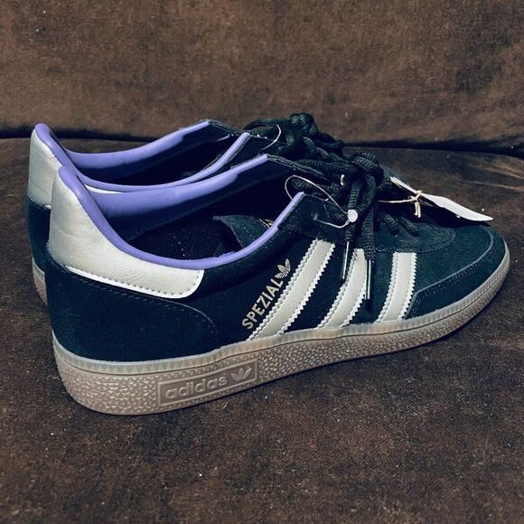Rare Sample Tag Adidas Handball Spezial Blk Silver Purple 9 US 8.5 UK 42 2/3 EU - Picture 4 of 10